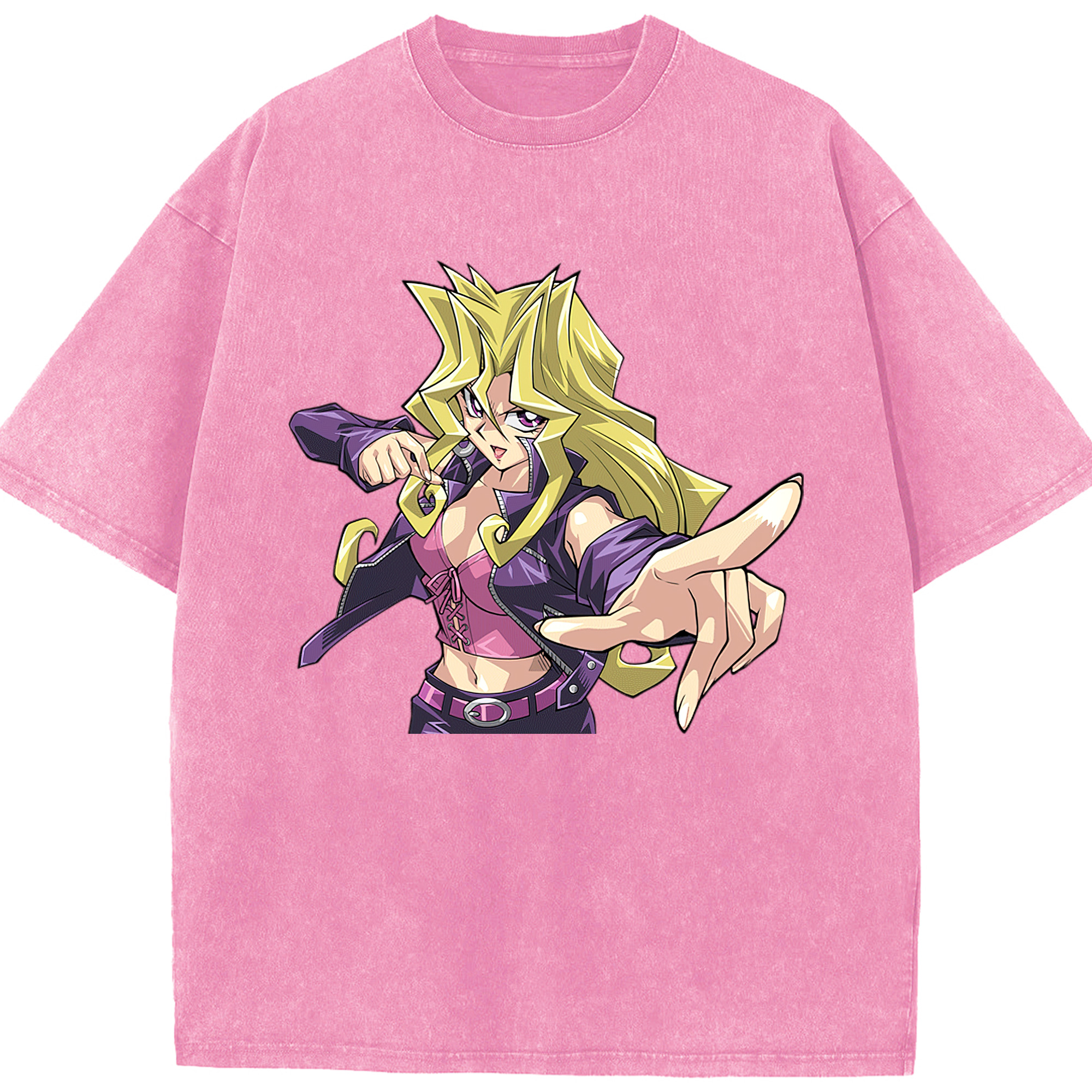 （画像用） 遊☆戯☆王 Yu-Gi-Oh! 綿100% ヴィンテージ風 半袖Tシャツ（フロントプリント）